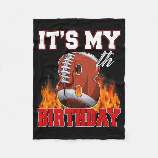 Grappig Het is mijn 8e verjaardag 8 jaar oude Foot Fleece Deken (Voorkant)