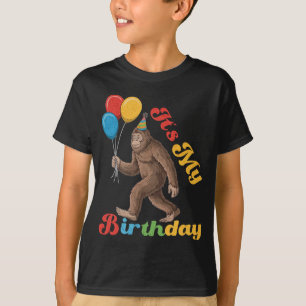 Grappig Het is mijn verjaardag Bigfoot Sasquatch P T-shirt