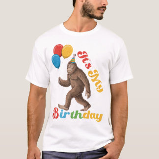 Grappig Het is mijn verjaardag Bigfoot Sasquatch P T-shirt