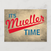 Grappig "Het is Mueller Time" Briefkaart (Achterkant)
