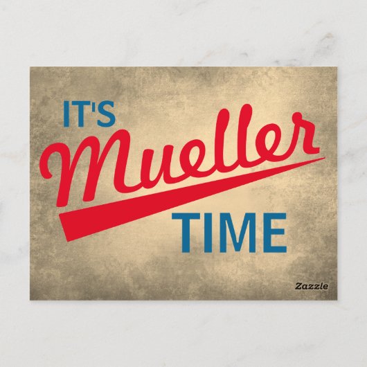 Grappig "Het is Mueller Time" Briefkaart (Achterkant)