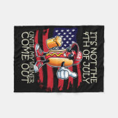 Grappig, het is niet 4 juli tot mijn Weiner komt Fleece Deken (Voorkant (Horizontaal))