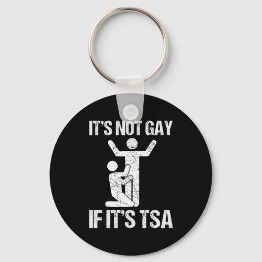 Grappig Het Is Niet Homoseksueel Als Het Tsa Bevei Sleutelhanger (Voorkant)