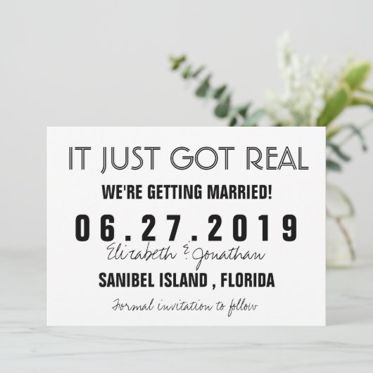 Grappig, het is nu echt Trouw save the date Anno Kaart (Staand voorkant)