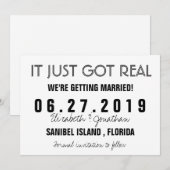 Grappig, het is nu echt Trouw save the date Kaart (Voorkant / Achterkant)