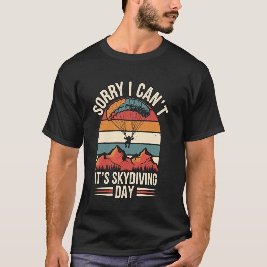 Grappig het is parachutespringen dag parachutist g t-shirt (Voorkant)