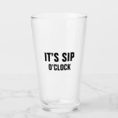Grappig Het Is Sipperig Uur Minimalistische Vader  Glas (Voorkant)