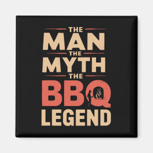 Grappig het Man De mythe De BBQ Legend Vaderdag Magneet