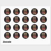 Grappig het Man De mythe De BBQ Legend Vaderdag Ronde Sticker (Vel)