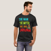 Grappig het Man de mythe de Big Kahuna Tiki Mannen T-shirt (Voorkant volledig)