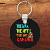 Grappig Het Man De mythe De grote Kahuna Mannen Sleutelhanger (Voorkant)