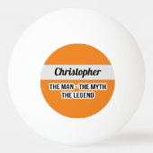 Grappig het Man de mythe de legendarische monogram Pingpongbal (Achterkant)