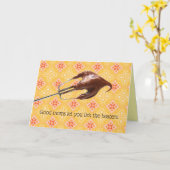 Grappig "het Moederdag Lik van de Kloppers" Kaart (Gele Bloem)