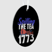 Grappig het morsen van de thee sinds 1773 Patriott Ornament (voorkant)