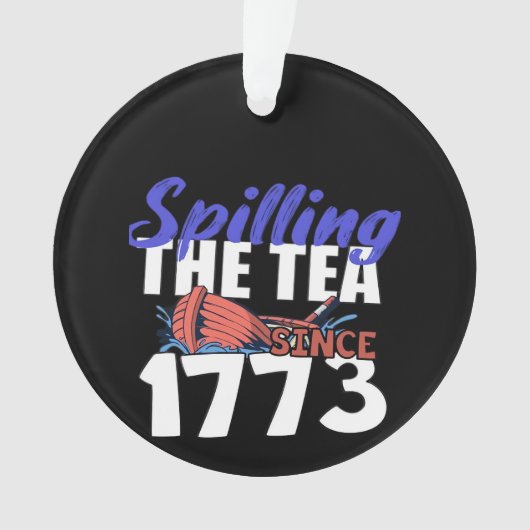 Grappig het morsen van de thee sinds 1773 Patriott Ornament (voorkant)