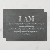 Grappig het soort meisje bruidsmeisje voorstel Kaa Kaart (Voorkant / Achterkant)