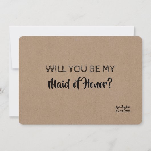 Grappig het soort meisje bruidsmeisje voorstel Kaa Kaart (Achterkant)