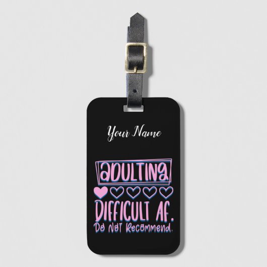 Grappig het toevoegen van moeilijke AF zou niet ad Bagagelabel (Voorkant (verticaal))