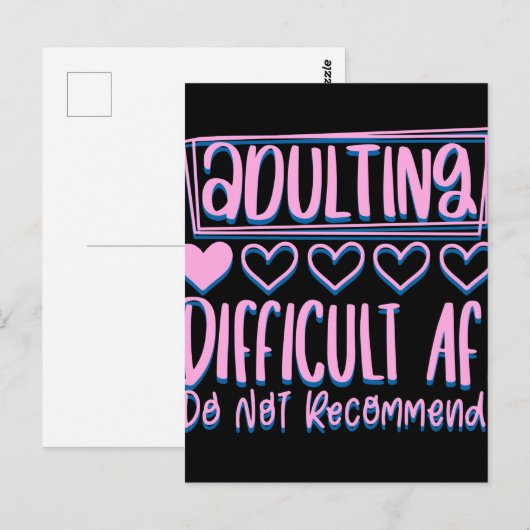 Grappig het toevoegen van moeilijke AF zou niet ad Briefkaart (Voorkant / Achterkant)