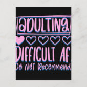 Grappig het toevoegen van moeilijke AF zou niet ad Briefkaart (Voorkant)