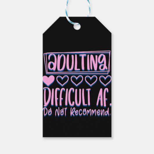 Grappig het toevoegen van moeilijke AF zou niet ad Cadeaulabel (Voorkant)