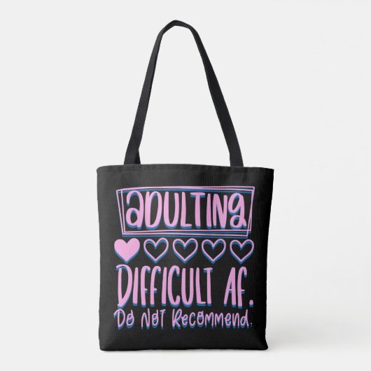 Grappig het toevoegen van moeilijke AF zou niet ad Tote Bag (Achterkant)