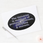 Grappig "Het Universum" stickers (Envelop)