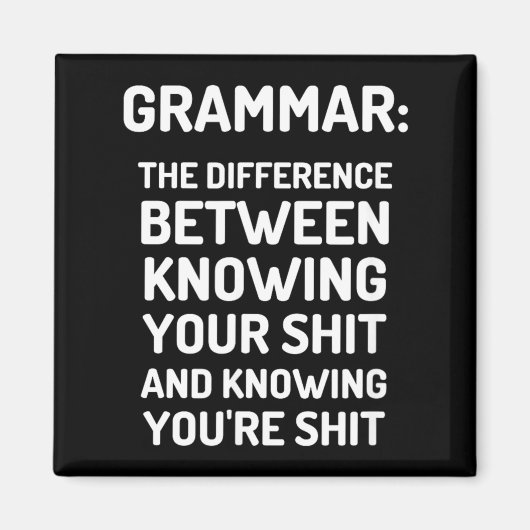Grappig Het Verschil Tussen Your En Youre Magneet (Voorkant)