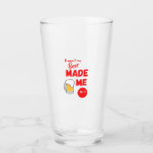 Grappig Het was me Bierglas Glas (Voorkant)