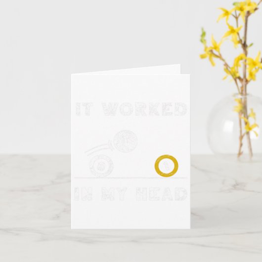 Grappig het werkte in mijn hoofd biljart 8 bal cue kaart (Gele Bloem)