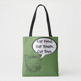 Grappig het Winkelen van het Kat van de Minnaars Tote Bag