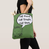 Grappig het Winkelen van het Kat van de Minnaars Tote Bag (Dichtbij)
