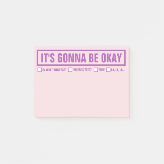 Grappig "Het zal oké zijn" 4 x 3" Post-it® Notes (Voorkant)