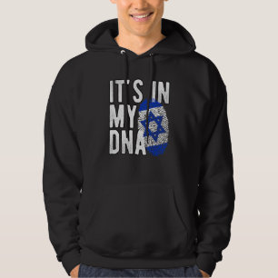 Grappig het zit in mijn DNA Israël vlag Vingerafdr Hoodie