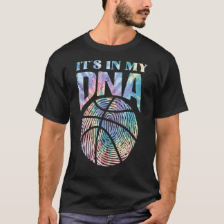 Grappig, het zit in mijn DNA meisjes basketbal lie T-shirt