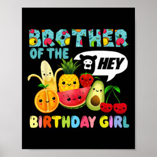 Grappig Hey Beer Familie van het verjaardagsmeisje Poster