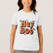 Grappig Hey Boo Shirt – Spooky Seizoen Halloween T (Voorkant)