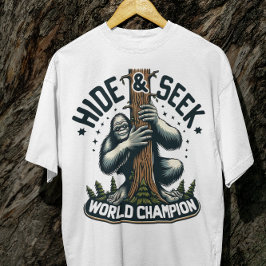 Grappig Hide & Seek Wereldkampioen Bigfoot T-shirt