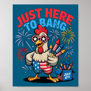 Grappig hier om kip te slaan fcawf vogel personeel poster