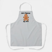 Grappig hier tegen mijn wil peperkoek man schort (Voorkant)