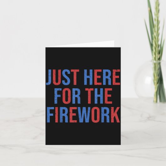 Grappig Hier voor de Vuurwerk 4 juli Koppel Kaart (Voorkant)