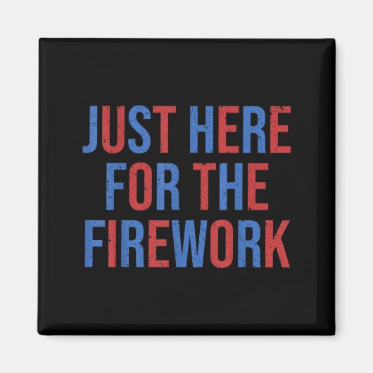 Grappig Hier voor de Vuurwerk 4 juli Koppel Magneet (Voorkant)