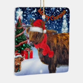 Grappig HIghland Koe kerstboom ornament (Rechts)