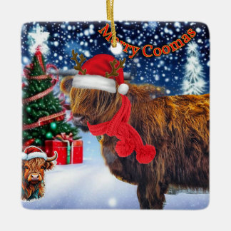 Grappig HIghland Koe kerstboom ornament