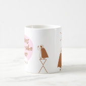 Grappig "Hij brouwt het" Moses Coffee Pun Mok (Center)