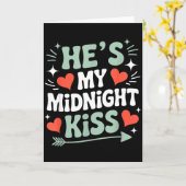 Grappig Hij Is Mijn Middernacht Kus Valentijns Dag Kaart (Gele Bloem)
