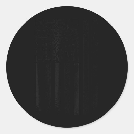 Grappig Hij Terug Trump Scan Code QR, Verontruste Ronde Sticker (Voorkant)