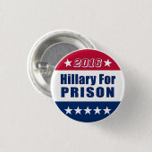 Grappig | Hillary for Prison | Verkiezing 2016 Ronde Button 3,2 Cm (Voorkant /achterkant)