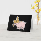 grappig hillbilvarken kaart (Gele Bloem)