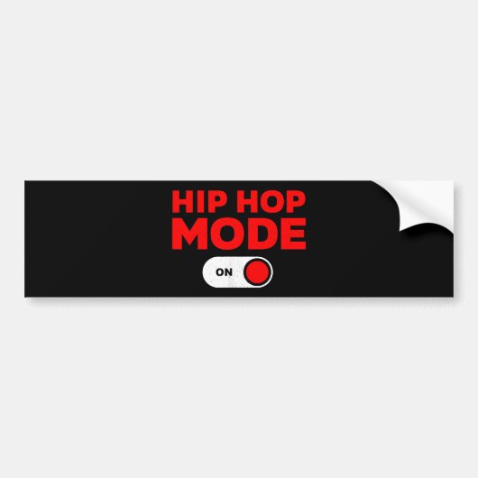 Grappig Hip Hop Design voor Mannen Vrouwen 90s Hip Bumpersticker (Voorkant)